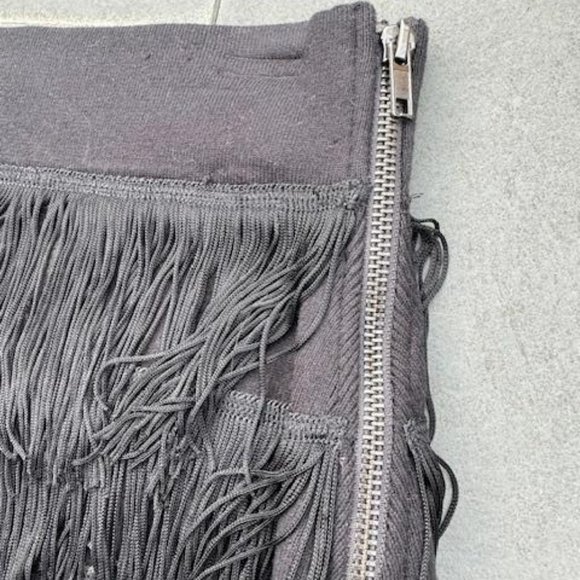 BCBG Black Fringe Mini Skirt Sz Medium NWT - Picture 4 of 5